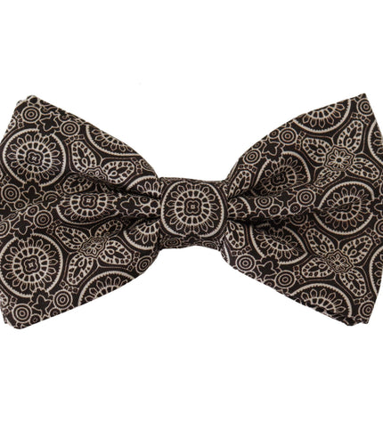 Dolce & Gabbana Elegant Silk Black & White Bow Tie