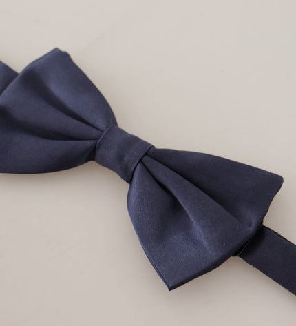 Dolce & Gabbana Stunning Silk Blue Bow Tie