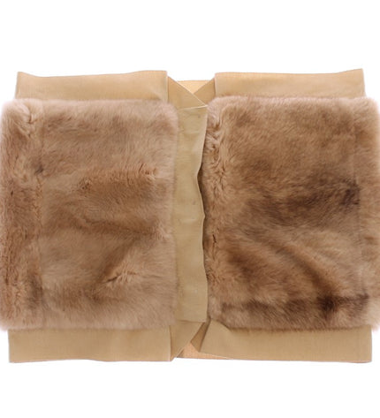 Dolce & Gabbana Exclusive Beige MINK Fur Scarf Wrap