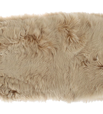 Dolce & Gabbana Elegant Alpaca Fur Shoulder Wrap in Beige