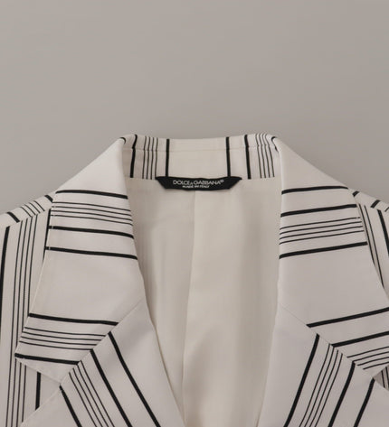 Dolce & Gabbana Elegant Striped Cotton Blend Blazer