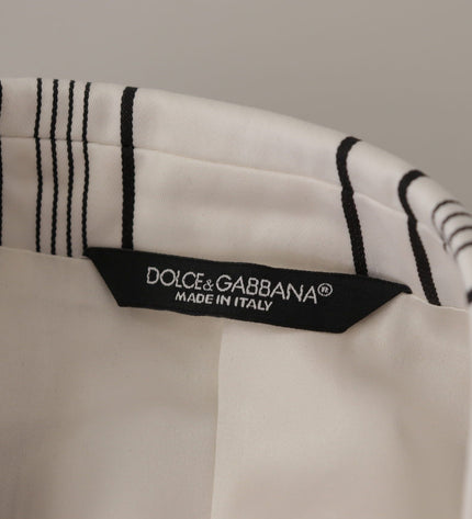 Dolce &amp; Gabbana Blazer elegante in misto cotone a righe