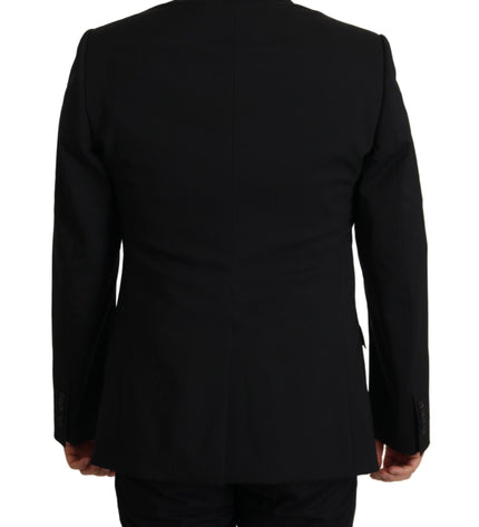 Dolce & Gabbana Elegant Black Martini Blazer and Vest Ensemble