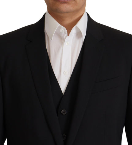 Dolce &amp; Gabbana Elegante blazer e gilet nero Martini