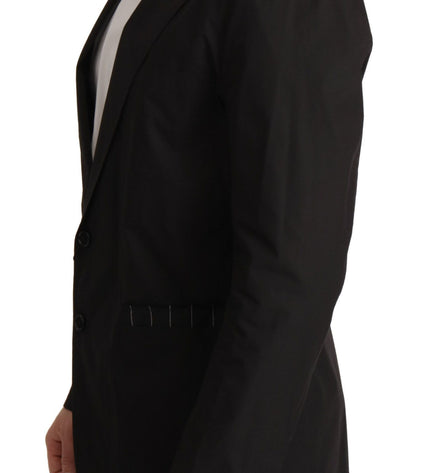 Dolce & Gabbana Elegant Black Cotton-Wool Blend Blazer Jacket