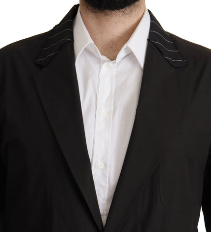 Dolce & Gabbana Elegant Black Cotton-Wool Blend Blazer Jacket