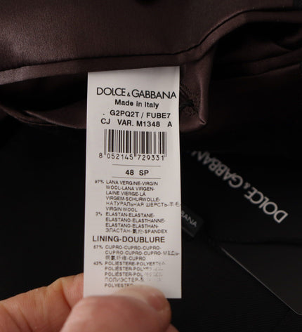 Dolce & Gabbana Elegant Slim Black Wool Blazer Jacket