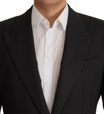 Dolce & Gabbana Elegant Slim Black Wool Blazer Jacket