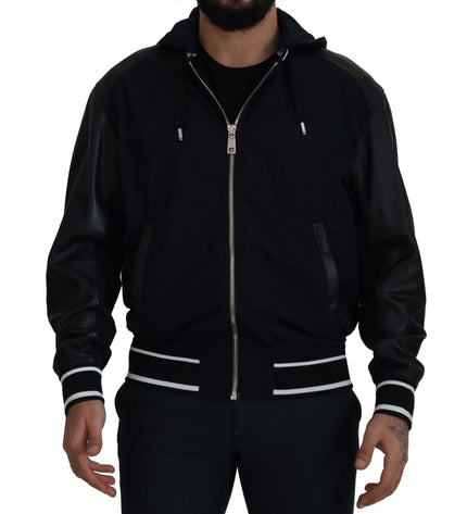 Dolce &amp; Gabbana Elegant Siyah Bomber Bluz Ceket