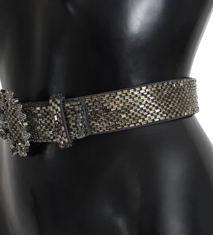 Dolce & Gabbana Embellished Sequined Wide Waist Belt