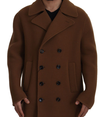 Dolce & Gabbana Elegant Double Breasted Brown Jacket