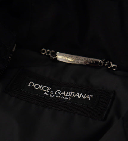 Dolce & Gabbana Elegant Black Hooded Parka Winter Jacket