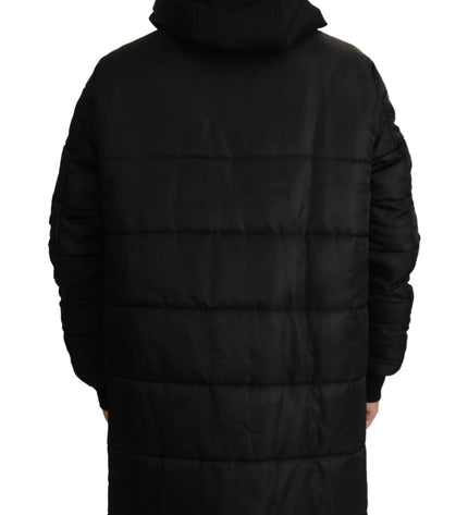 Dolce & Gabbana Elegant Black Hooded Parka Winter Jacket