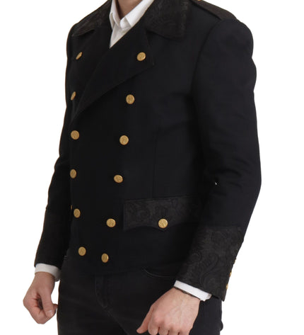 Dolce & Gabbana Elegant Black Double Breasted Jacket