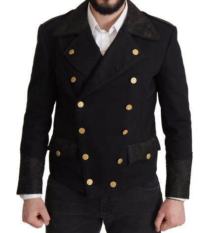 Dolce & Gabbana Elegant Black Double Breasted Jacket