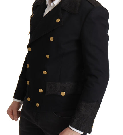 Dolce & Gabbana Elegant Black Double Breasted Jacket