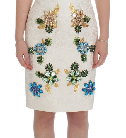 Dolce & Gabbana Elegant Floral Brocade Sheath Dress