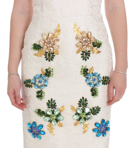 Dolce & Gabbana Elegant Floral Brocade Sheath Dress