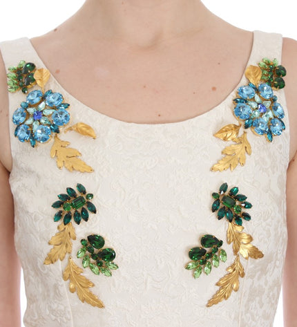 Dolce & Gabbana Elegant Floral Brocade Sheath Dress