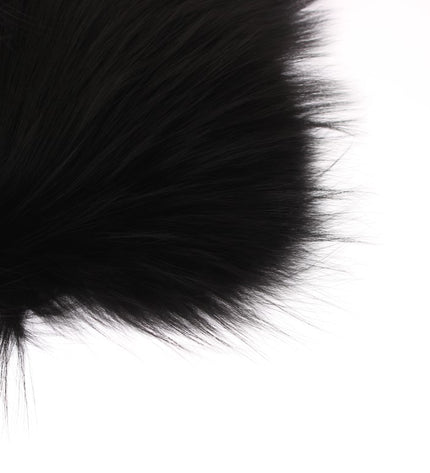 Dolce & Gabbana Black Fox Fur Chic Shoulder Wrap