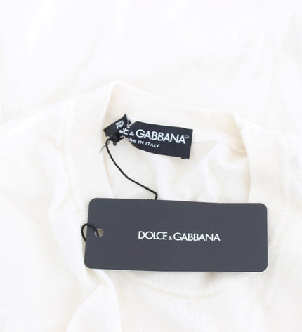 Dolce & Gabbana Elegant White Cashmere Sweater