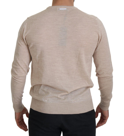 Dolce & Gabbana Elegant Beige Crewneck Wool Sweater