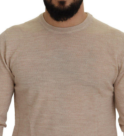 Dolce & Gabbana Elegant Beige Crewneck Wool Sweater