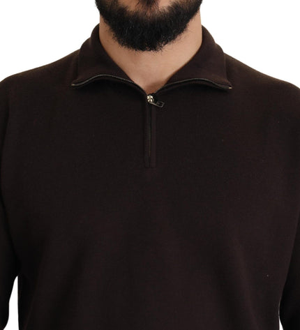 Dolce &amp; Gabbana Elegante maglione pullover con cerniera in cashmere