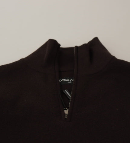 Dolce & Gabbana Elegant Cashmere Zippered Pullover Sweater