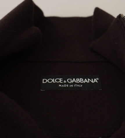 Dolce &amp; Gabbana Elegante maglione pullover con cerniera in cashmere