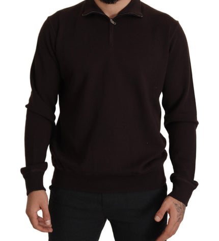 Dolce & Gabbana Elegant Cashmere Zippered Pullover Sweater