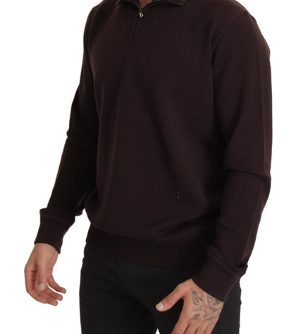 Dolce &amp; Gabbana Elegante maglione pullover con cerniera in cashmere