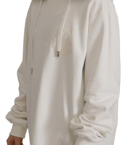 Dolce & Gabbana Chic White Hooded Pullover Sweater