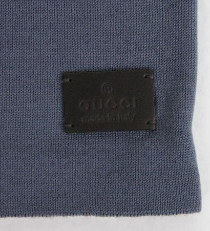 Gucci Unisex Burgundy Blue Wool Beanie Medium Knit Cap