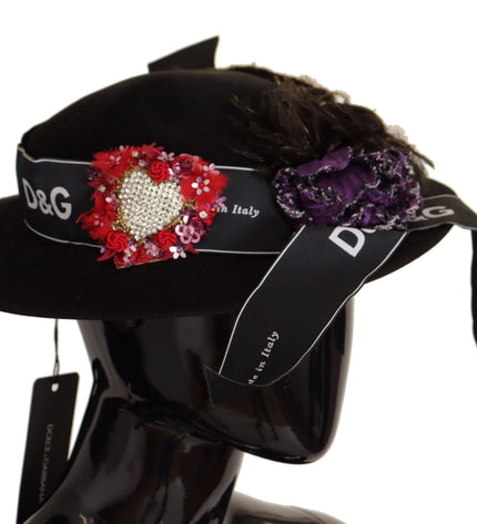 Dolce & Gabbana Elegant Wide Brim Black Hat