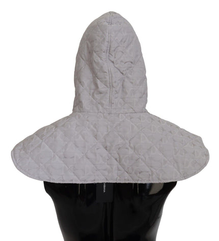 Dolce &amp; Gabbana Elegante cappello avvolgente in nylon bianco a testa intera