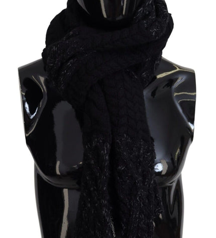 Dolce & Gabbana Elite Black Wool Blend Men's Scarf