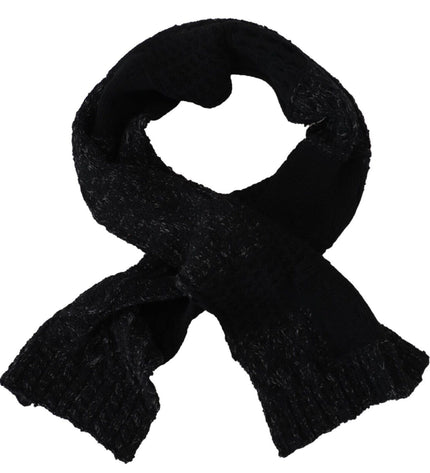 Dolce & Gabbana Elite Black Wool Blend Men's Scarf