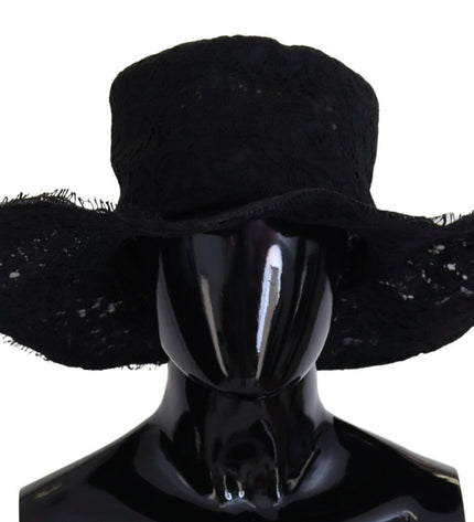 Dolce & Gabbana Elegant Black Top Hat - Timeless Fashion Statement