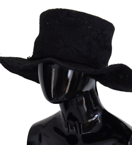 Dolce & Gabbana Elegant Black Top Hat - Timeless Fashion Statement