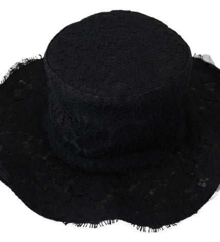 Dolce & Gabbana Elegant Black Top Hat - Timeless Fashion Statement