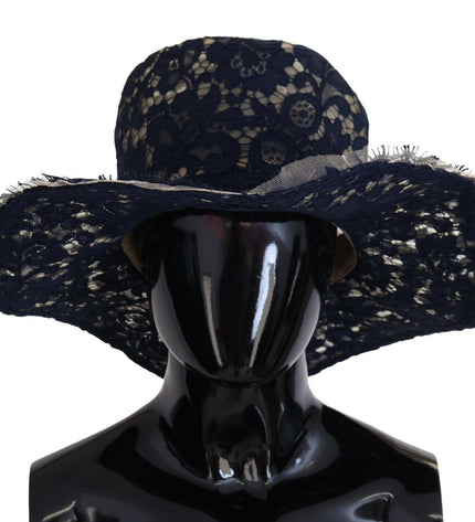 Dolce &amp; Gabbana Cappello Elegante a Tesa Larga Blu