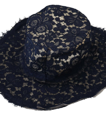 Dolce &amp; Gabbana Cappello Elegante a Tesa Larga Blu