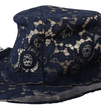 Dolce &amp; Gabbana Cappello Elegante a Tesa Larga Blu