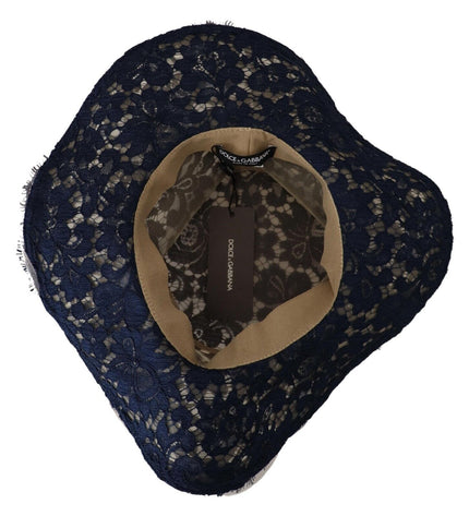 Dolce &amp; Gabbana Cappello Elegante a Tesa Larga Blu