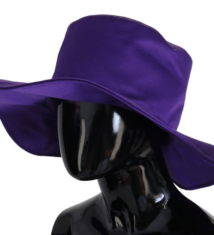 Dolce &amp; Gabbana Elegante Cappello a Cilindro in Seta Viola