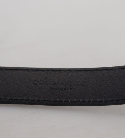 Dolce & Gabbana Elegant Silver Leather Designer Belt