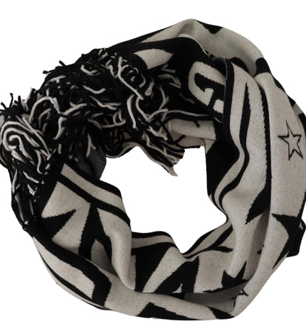 Dolce & Gabbana Elegant Monochrome Wool-Cashmere Men's Scarf