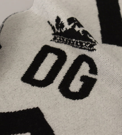 Dolce & Gabbana Elegant Monochrome Wool-Cashmere Men's Scarf