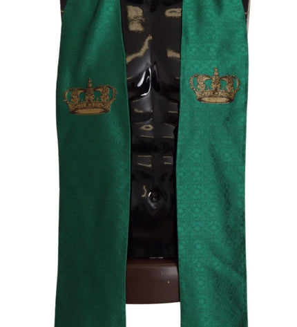 Sciarpa Elegante da Uomo in Misto Seta Verde Dolce &amp; Gabbana